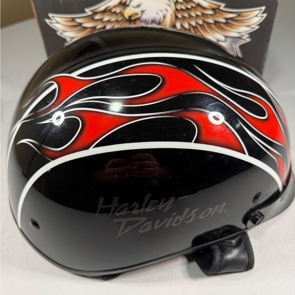 Harley-Davidson Women’s XS Flame Open‎ Face Motorcycle Helmet DOT